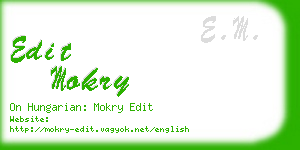 edit mokry business card